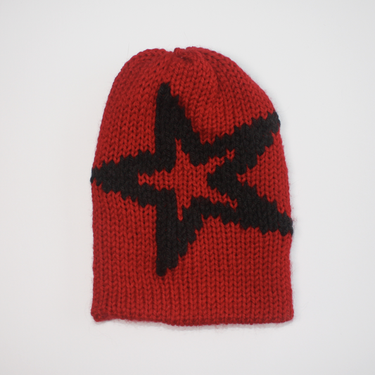 Red and Black Star Beanie